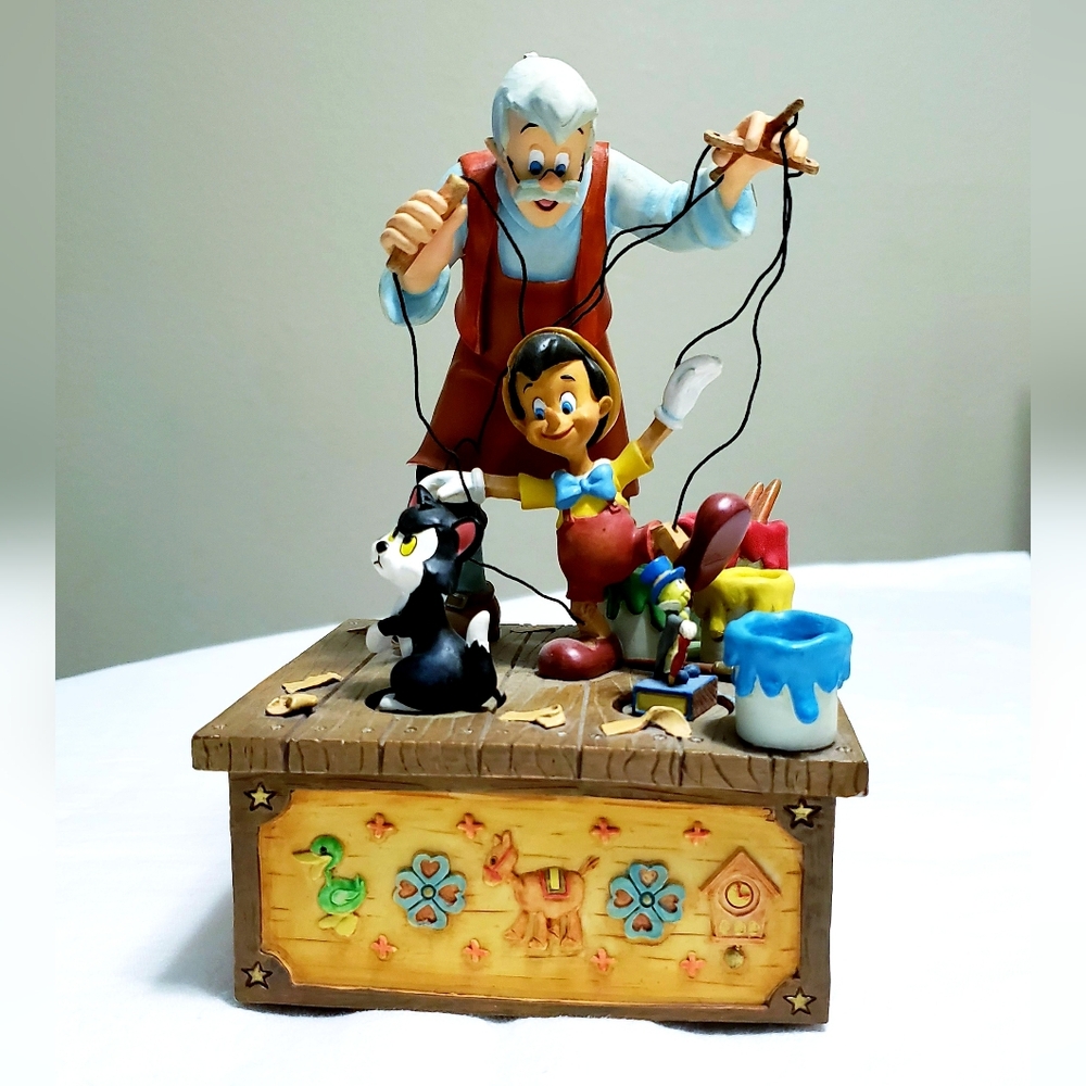 RARE Disney Music Box Pinochio Geppetto Workshop